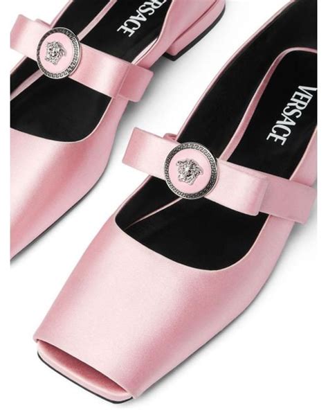 Versace Gianni Ribbon Ballerina Shoes 